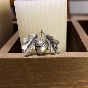 Vintage James Avery Sterling ACORN Fall Brooch~RARE